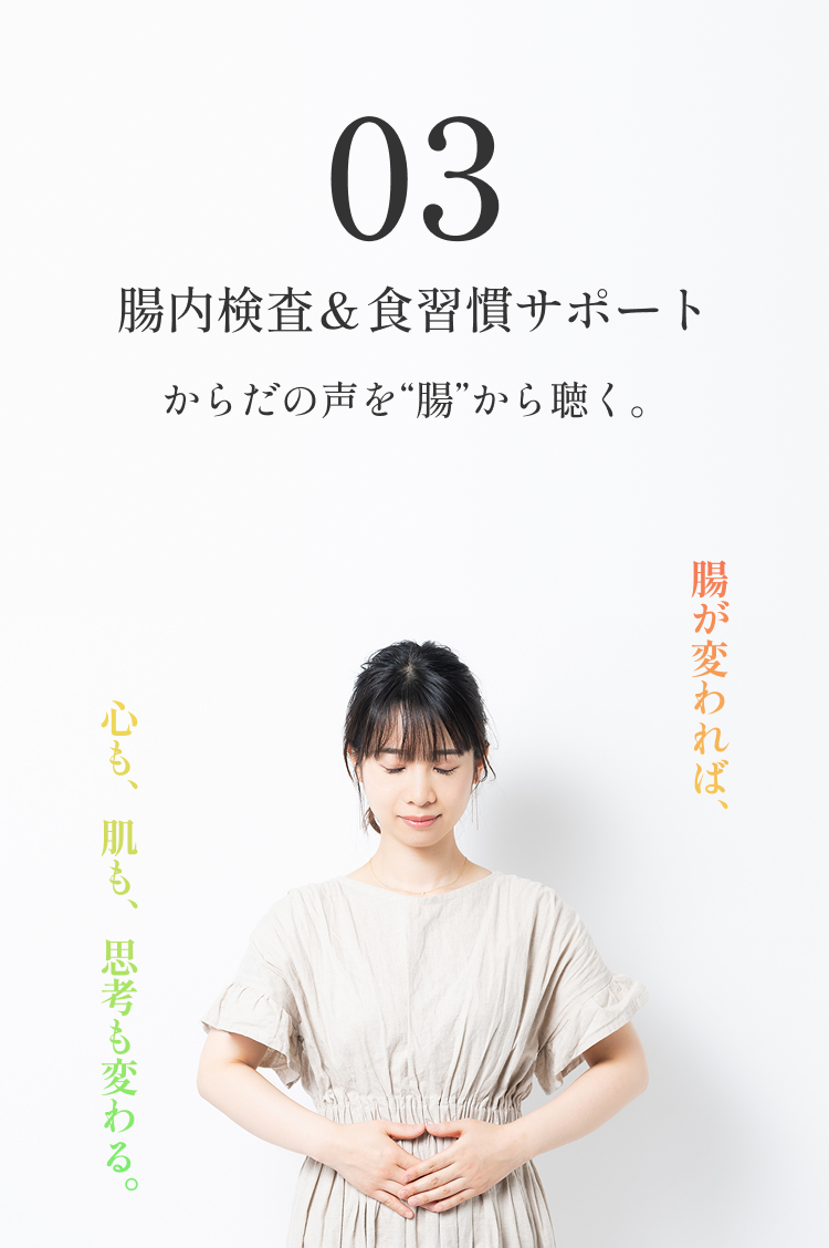 03 腸内検査＆食習慣サポート